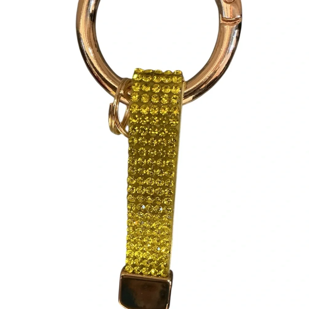 Adorable Bling Yellow Donut Bag Charm NWOT
